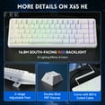 thumbnail image 4 of ATTACK SHARK X65 HE Rapid Trigger Keyboard, 0.01mm RT Accuracy, 8Khz 60% Wired Magnetic Switch Gaming Keyboard with 8Khz Coiled Cable, Adjustable Actuation, Snap Tap, for PC/Mac, White, 4 of 10