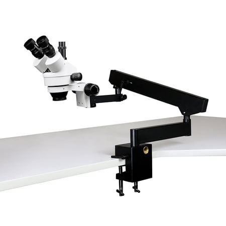 Vision Scientific Trinocular Zoom Stereo Microscope  10x Widefield Eyepiece  0.7x—4.5x Zoom Range  7x—45x Magnification Range  Articulating Arm Clamp Stand price history on PriceWatchPro