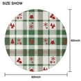 thumbnail image 6 of Christmas Tree Checkered Grid Round Table Cloth,Wrinkle Resistant Table Cover with Polyester,Waterproof Reusable Round Table Clothes for Kitchen Picnic Party (Round,60x60inch), 6 of 6