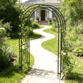 thumbnail image 5 of Heavy Thicker Iron Garden Arch Trellis for Climbing Plants  Outdoor Garden Decor, 52x21x84 inch, 5 of 13