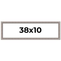 38x10 Frame Grey Real Wood Picture Frame Width 1.25 inches | Interior Frame Depth 0.5 inches | Hans