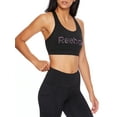 thumbnail image 3 of Reebok Womens Medium Impact Strappy Racerback Graphic Bra with Removable Cups, Size XS-XXXL, 3 of 4