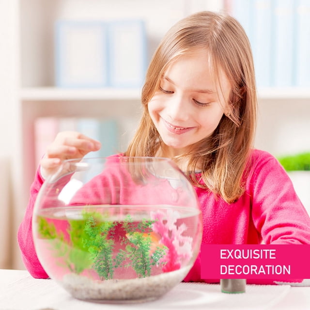 COMPUKAS 2Pcs Decorative Water Grass Artificial Aquarium Plants for Enhancing Fish Tank Landscape