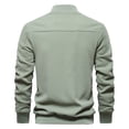 thumbnail image 3 of Maoxin Jackets for Men Stand Up Collar Solid Color Jacket Casual Jacket Top Versatile Men's Long Sleeved Hooded Casual Jacket/jacket Green L, 3 of 7