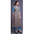 thumbnail image 3 of Bimba Robe Longue en Rayonne Imprimée Tunique Droite pour Femmes Haut Indien, 3 of 6
