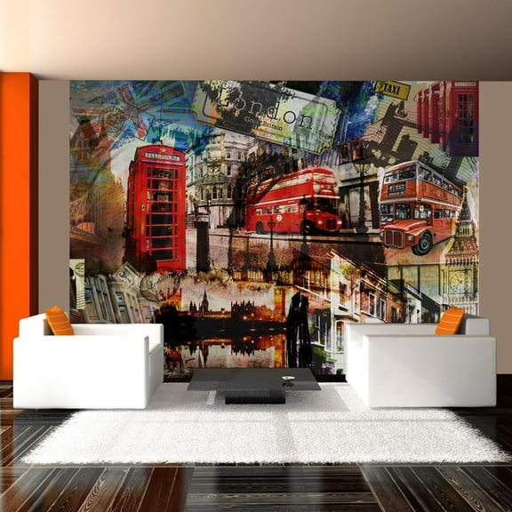 Tiptophomedecor Cityscape Wallpaper Wall Mural - London Collage