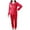 Red, variant on hotojiny Women's 2 Piece Satin Lounge Sets Plus Size Long Sleeve Lace V Neck Tops with Pants Pajamas Set Soft Sleepwear