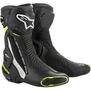 Alpinestars SMX Plus Vented Mens Motorcycle Boots Black/White/Yellow 45 EUR