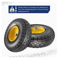 thumbnail image 4 of Exlonjet 10 Inch Solid Rubber Tires 4.10 3.50-4 Flat Tire 4.10/3.50-4 Tire and Wheel, 2.25" Offset Hub, 5/8" Bearings, for Hand Truck, Trolley, Garden Cart, Lawn Mower, Garden Wagon, Wheelbarrow, 4 of 6