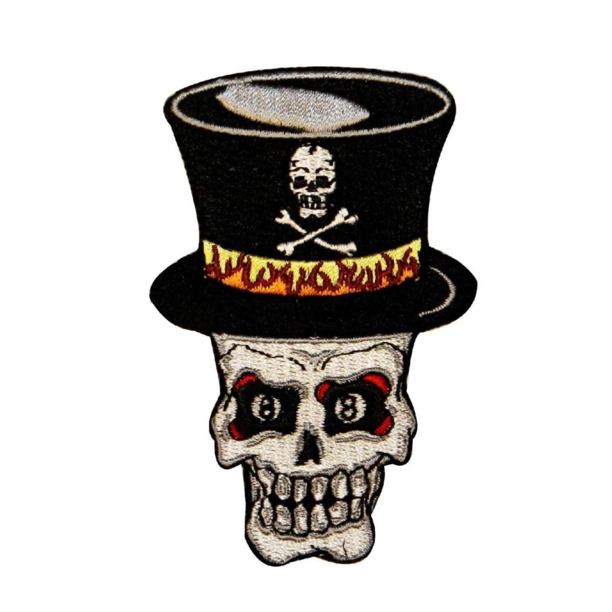 Army Skull with Helmet Skeleton Face Colourful Sew on Embroidered Patch