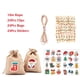 thumbnail image 2 of Conjunto de 24 bolsas de calendario de adviento de Feliz Navidad, pegatinas de papel con número, 24 días de Navidad, adornos navideños DIY con Clips, 2 of 4