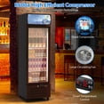 thumbnail image 4 of Garvee 11.3Cu.ft Commercial Refrigerator with Glass Door,Display Fridge with LED Light,Adjustable Shelves,Easy to Move,Black, 4 of 9