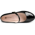 thumbnail image 4 of NCCB Mary Jane Dress Shoes Princess Ballerina Flats Low Heels for School Party Wedding Black size 11, 4 of 6