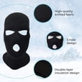 thumbnail image 4 of Viworld 3 Hole Full Face Cover Knitted Hat Balaclava Thermal Ski Mask Winter Warm Hat Outdoor for Men Women, 4 of 5