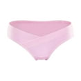thumbnail image 2 of Puntoco Womens Panties Clearance Maternity Knickers Low Waist V Shaped Cotton Pregnancy Postpartum Panties Pink 6(L), 2 of 6