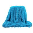 thumbnail image 2 of Winter Warm Blanket 120*80Cm Blue,1 Warm Blanket,Shaggy Long Faux Fur Throw Blanket Fuzzy Lightweight Plush Sherpa Fleece, 2 of 3