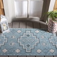 thumbnail image 2 of SAFAVIEH Courtyard Floella Geometric Indoor/Outdoor Area Rug, Aqua/Grey, 2'7" x 5', 2 of 10