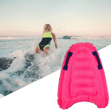 JingChun Inflatable Bodyboard with Handles - Portable Surf Body Board Lightweight Swimming Floating Surfboard for Lawn Slide Water Kids Learn to Swim Summer Beach Fun Activity