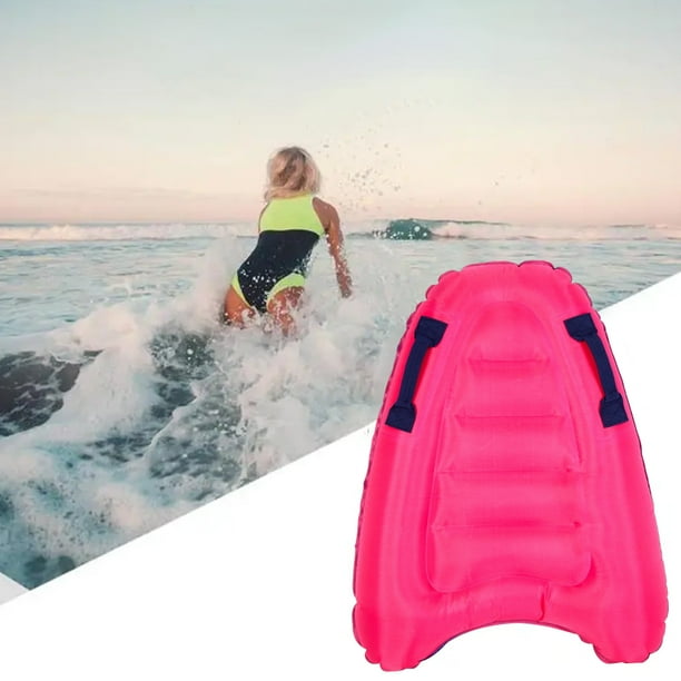 Fiudx Tabla de Surf Inflable, Bodyboard Ligero y Portátil, Asas Cómodas, Material de Pvc Duradero, Diversión En La Playa y Piscina, Deportes Acuáticos de Aventura, Fácil Almacenamiento.