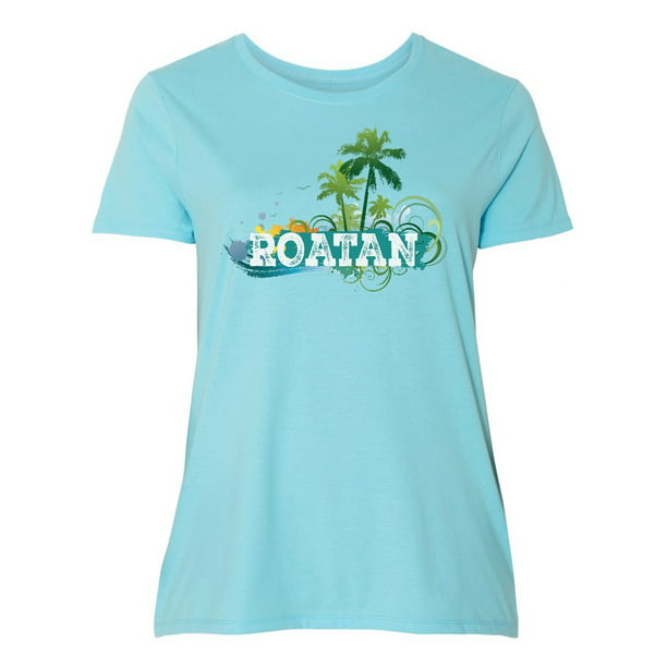 INKtastic - Roatan Honduras Vacation Women's Plus Size T-Shirt ...