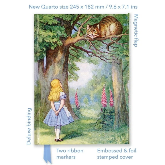 Flame Tree Quarto Notebook John Tenniel: Alice and the Cheshire Cat (Foiled Quarto Journal), (Hardcover)