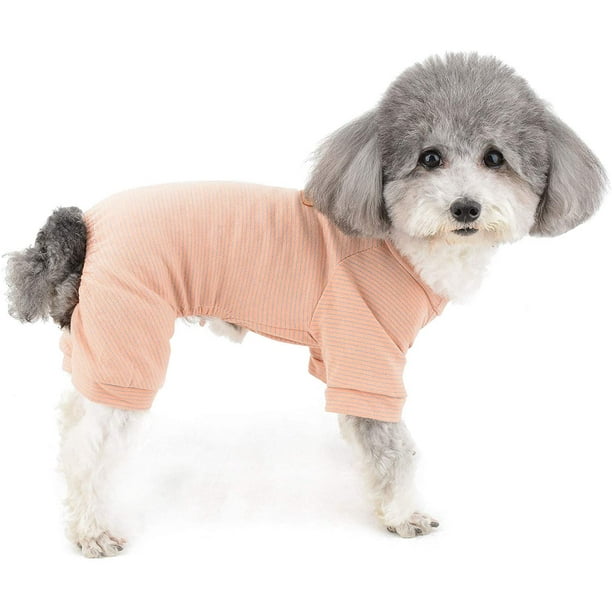 ATTOE Dog Pajamas for Small Dogs Girl Boys Soft Cotton Pyjamas Jumpsuit Sleeping Wear Striped Puppy Clothes Pet Doggie Romper Chihuahua Clothing for Walmart