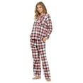 thumbnail image 3 of Ashford & Brooks Women's Flannel Plaid Pajamas Long Pj Set, 3 of 5