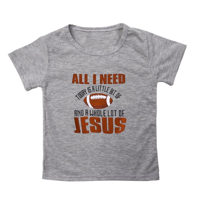 WEIYLL T-Shirts Garçon Manches Courtes Rugby Football Imprimé Lettre Col Rond Cadeau Fans Gy3 Hauts Enfants 3-4 Ans