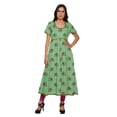 thumbnail image 1 of Moomaya Kurta à Manches Courtes Imprimée pour Femmes, Kurti à Fente avant, Vêtements d'Été, 1 of 6