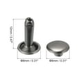 thumbnail image 2 of 100 Sets Leather Rivets 8mm Double Cap Rivets 12mm Height Studs Gun-black, 2 of 6