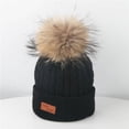 thumbnail image 2 of LFEOOST Beret for Kids Beanie Hat Pompom Beret Hats for Kids Beret Knitted Hat Octagonal Kids Beanie Cap Solid Color, 2 of 3