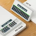 thumbnail image 5 of CITYORK 12 Pack AAA Batteries 1200mWh Li-ion Rechargeable Batteries with 12 Slot Battery Charger with Discharge Function, Suitable for 1.5V AA AAA Lithium ion Batteries, 5 of 10