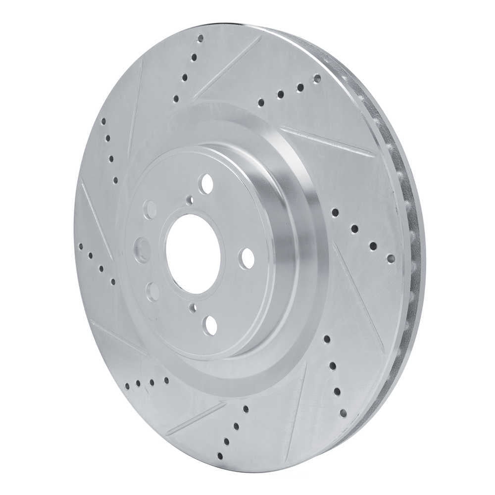 Dynamic Friction Company 631-75058D DFC Brake Rotor - Drilled And Slotted - Silver