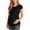 M01 Black, variant on Maternity Shirts Short Sleeve Crew Neck Pleated Stretch Pregnancy T-Shirts Soft Comfortable Plus Size Tee for Women Black 4XL