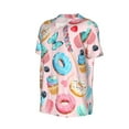 thumbnail image 2 of Balery Cupcakes and Donuts Baseball Jersey for Men Casual Button Down Shirts Short Sleeve Active Team Sports Uniform-Medium, 2 of 9