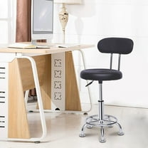 Work Shop Stool Bench Hydraulic Chair Bar Garage Adjustable Height&Back&Footrest for Families, Offices