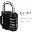 thumbnail image 4 of Lock for Door, 4 Digit Padlock Combination Padlock Security Lock for Home Office Warehouse Gym Locker Toolbox Storage Box Black + Silver, 4 of 11
