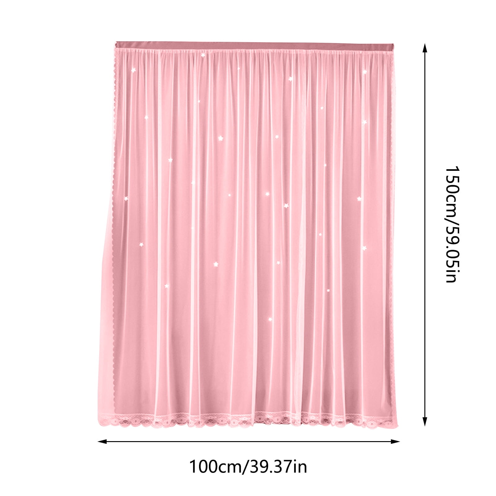 Blackout Curtains with Sheer Overlay Noise Reduction Panels for Bedroom and Living Room Light Blocking and Energy Saving, 59.05*39.37 inches, Set of 1