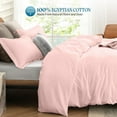 thumbnail image 5 of VEGAS HOTEL COLLECTION Classic Egyptian Cotton 1-Piece Duvet Cover { Zippered Closure } 1000 Thread Count- Fabulous Solid Looking Color Pink - Oversized King Size, 5 of 5