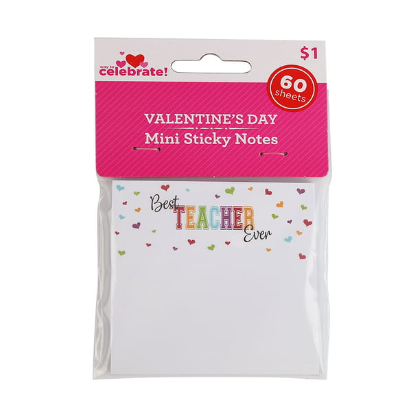 To Celebrate Sticky Notes Best, Paper material, 3x3 inch, Valentine's Day -