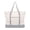 Gray, variant on Extra Large Zippered Canvas Tote Bag, 22 Inch, Organic Cotton - Black