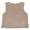thumbnail image 4 of lanema Women's Solid Color Sleeveless Tank Top with Short Cut Racerback Vest Crop Tee Shirt for Summer Outings or Gym Workouts, 4 of 10