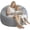 Dark Grey, variant on 3 Ft Bean Bag Chair, Memory Foam Bean Bag Chairs for Adults with Filling, Round Bean Bag Sofa with Filler Included, Beanbags with Soft Dutch Velvet Fabric,3 Foot,Beige