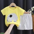 thumbnail image 4 of UAYOTSE Boys Comfortable Short Sleeved Two Pieces Set with Cute Cartoon Pattern,Sizes 6-12 Months, 4 of 4
