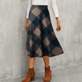 thumbnail image 4 of Gibobby faldas para niña de moda para mujer, cintura elástica con bolsillo, falda larga suelta en forma de A(Café, XXXXL), 4 of 5
