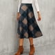 thumbnail image 4 of Gibobby faldas para niña de moda para mujer, cintura elástica con bolsillo, falda larga suelta en forma de A(Café, L), 4 of 5
