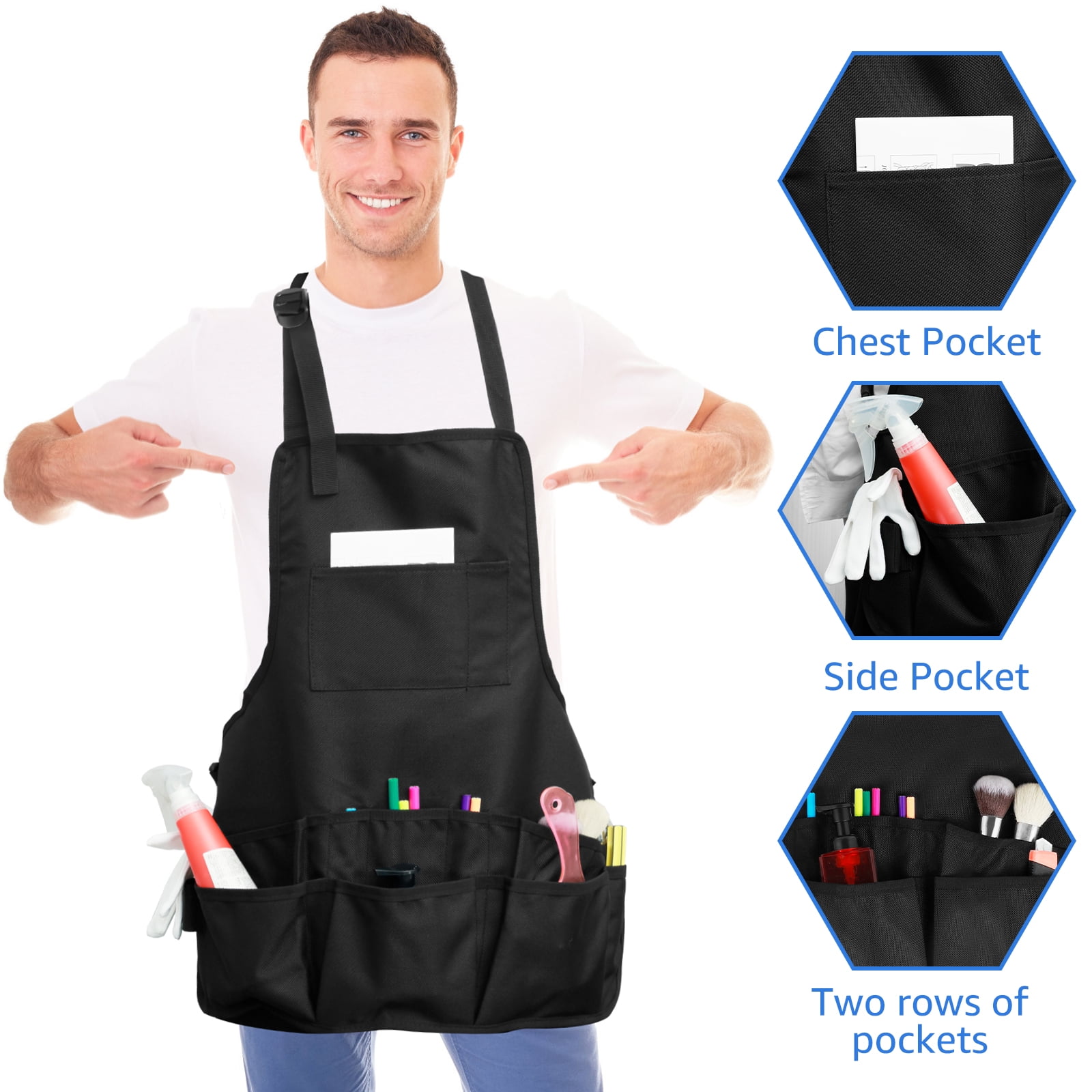 NUAHRHY Work Apron Waterproof 600D Oxford Cloth House NUAHRHY Work Apron Waterproof 600D Oxford Cloth House