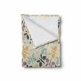 thumbnail image 2 of Butterfly Soft Flannel Fleece Throw Blanket, Pastel Colored Spring Time Inspired Pattern Butterfly Silhouettes and Blossoms, Cozy Plush for Indoor and Outdoor Use, 50" x 70", Multicolor, by Ambesonne, 2 of 6