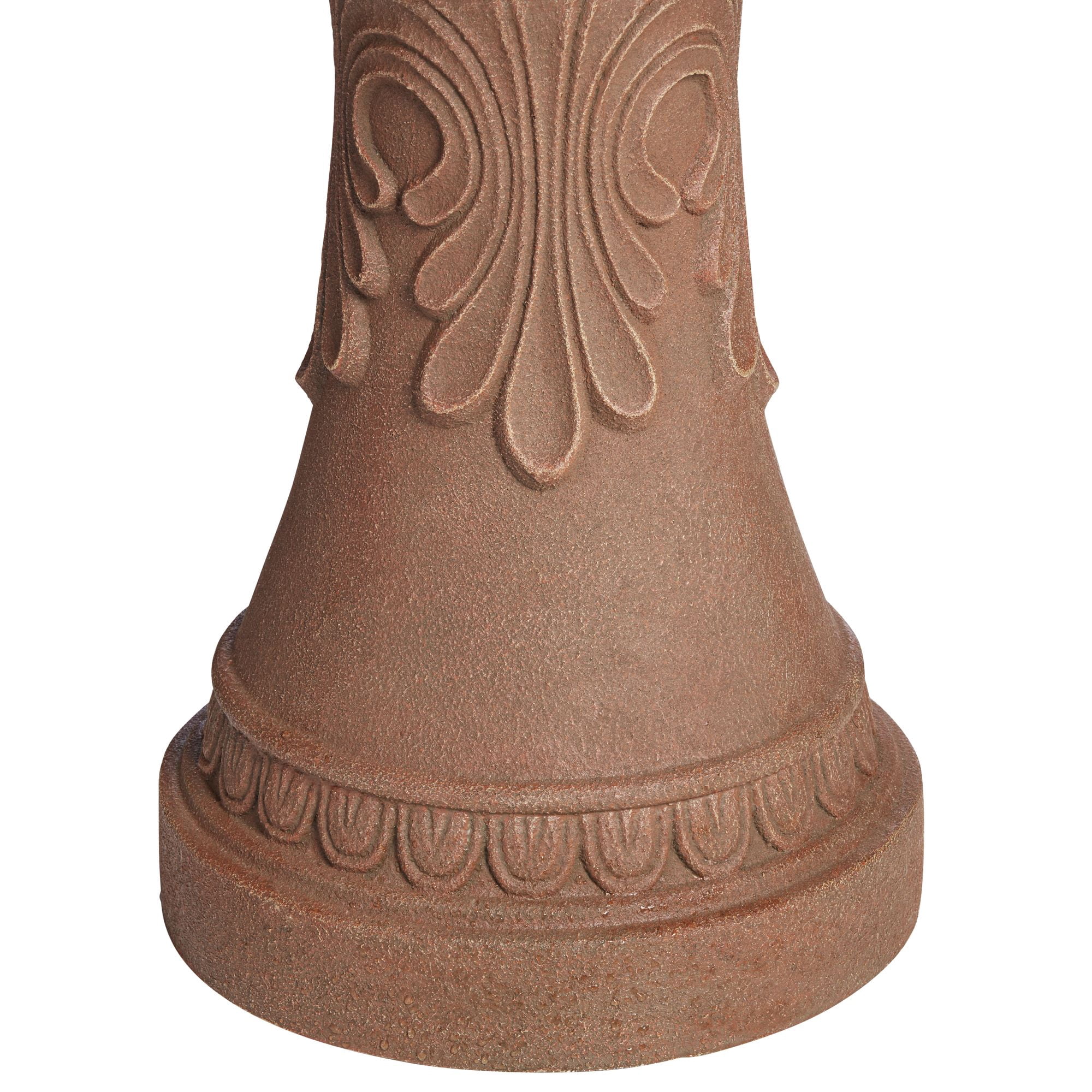 Santa Cruz 45 3/4" High Large Italian Outdoor Decor Faux Stone Floor Fountain with Light LED 3-Tier Outside