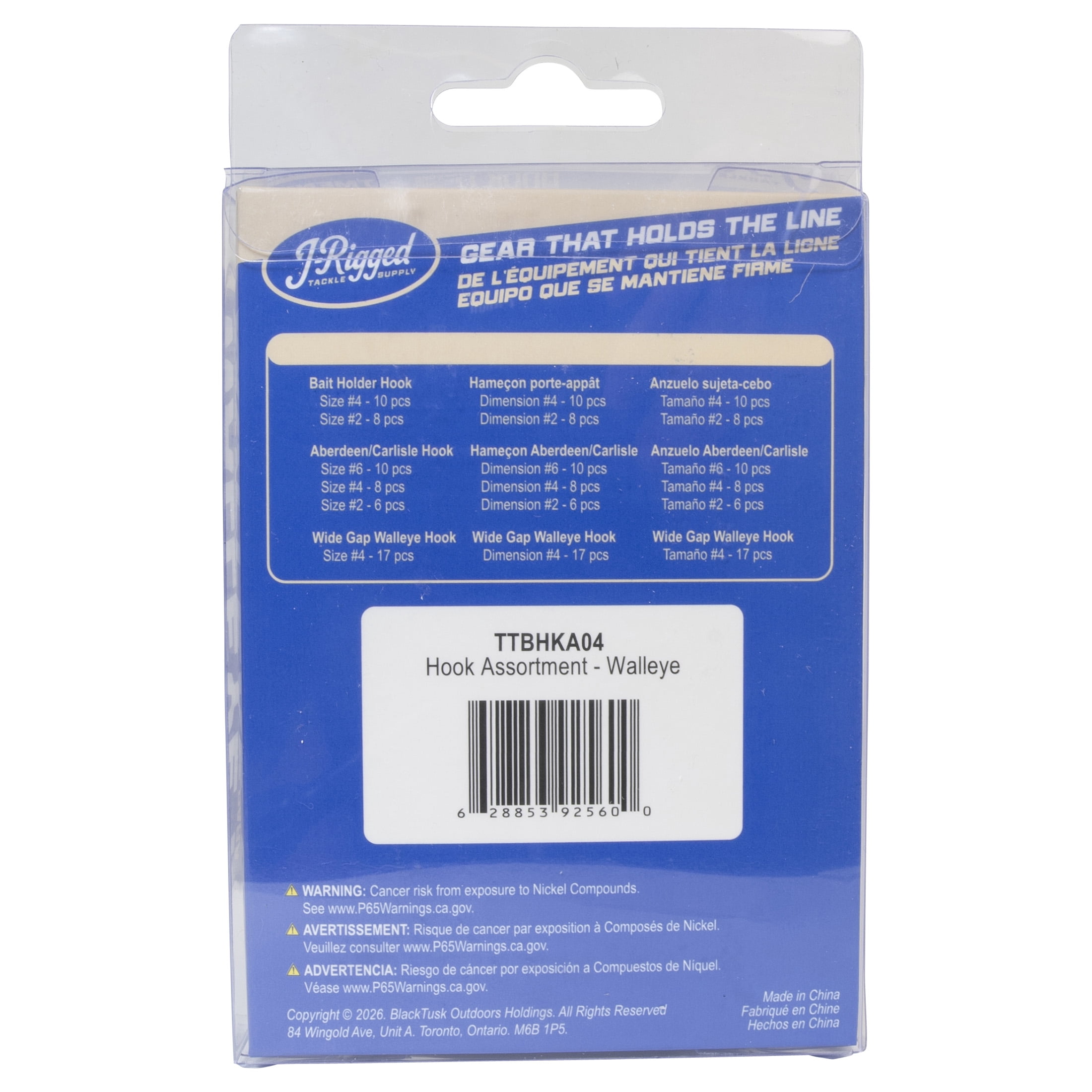J-Rigged Tackle Supply Hook Assortment - Walleye